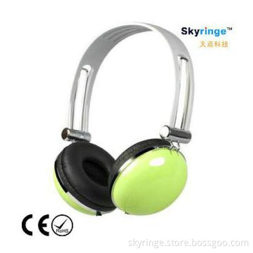 Hot Water Printing Ear-shell Headset with Flat Cable